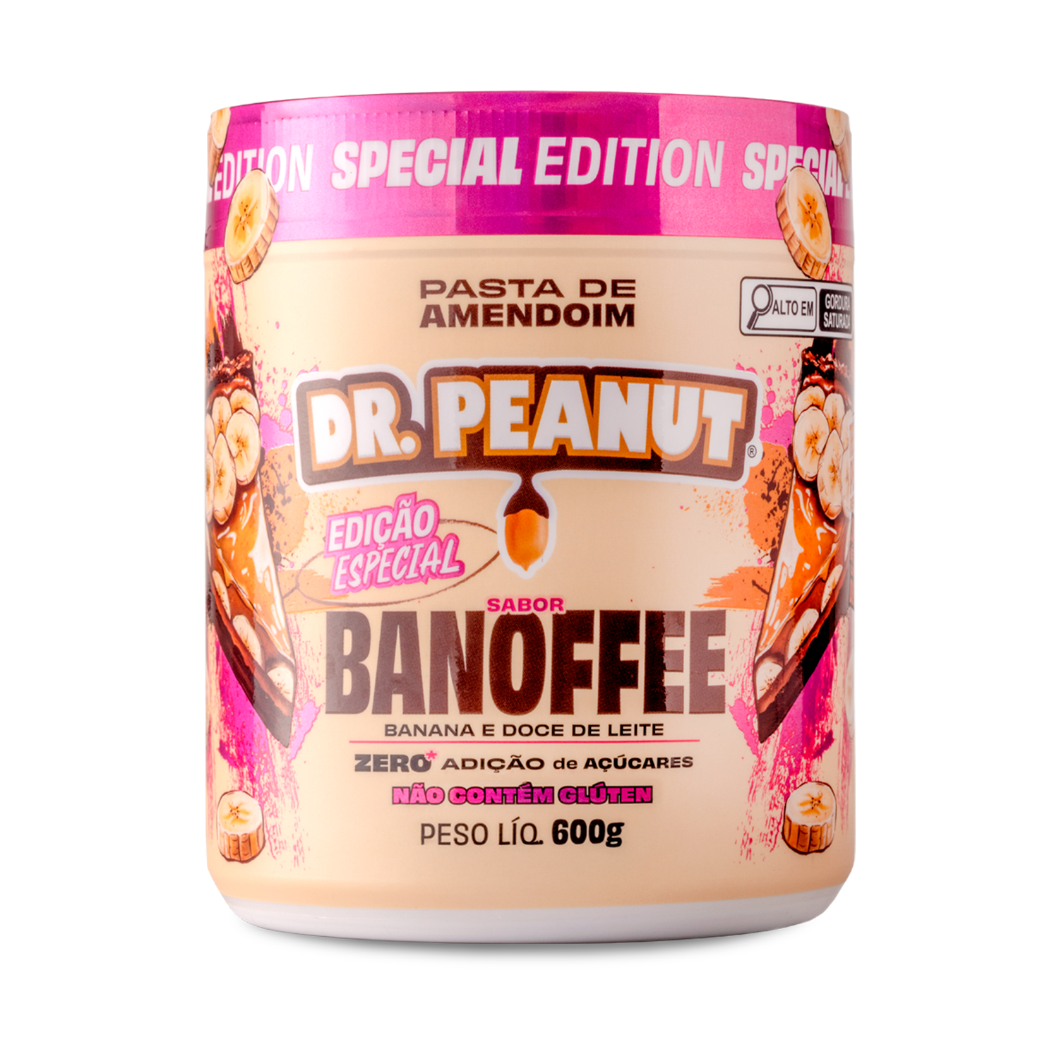 Manteiga de Amendoim Sabor Banoffee 600g