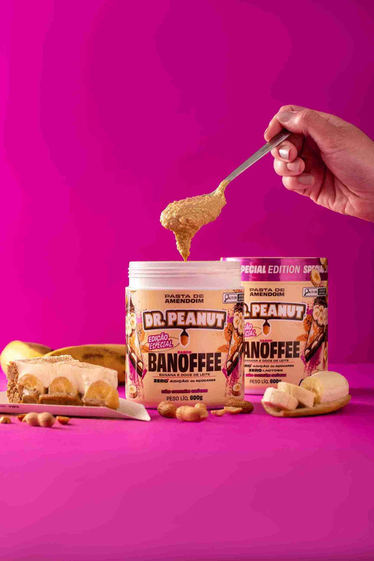 Manteiga de Amendoim Sabor Banoffee 600g