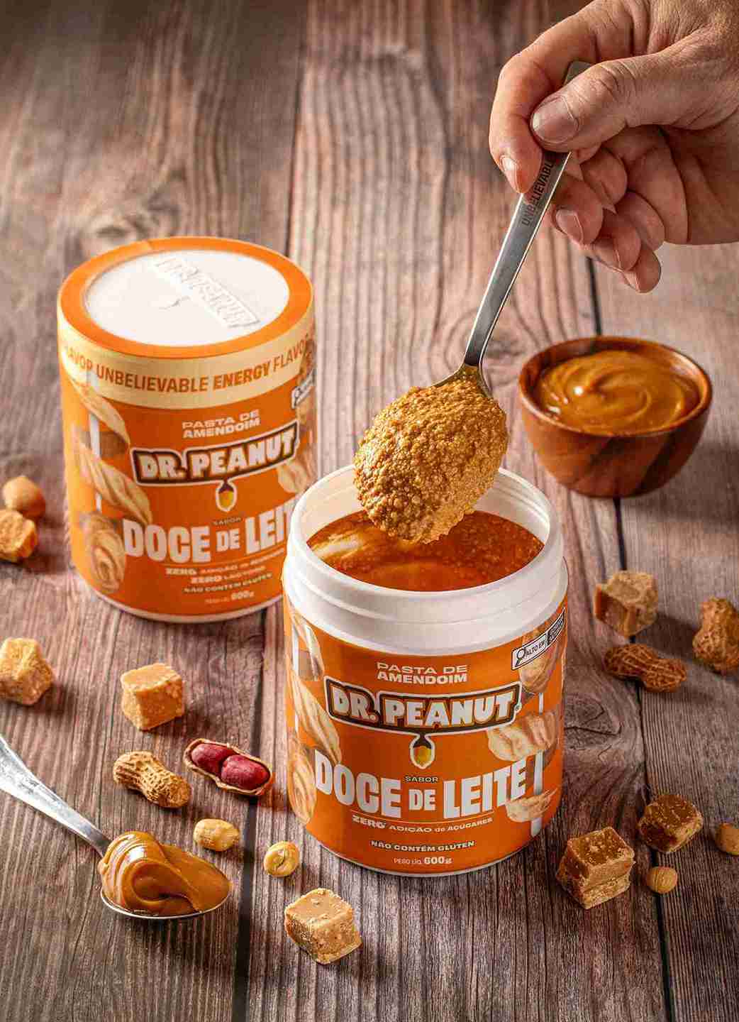 Manteiga de Amendoim Sabor Doce de Leite 600g