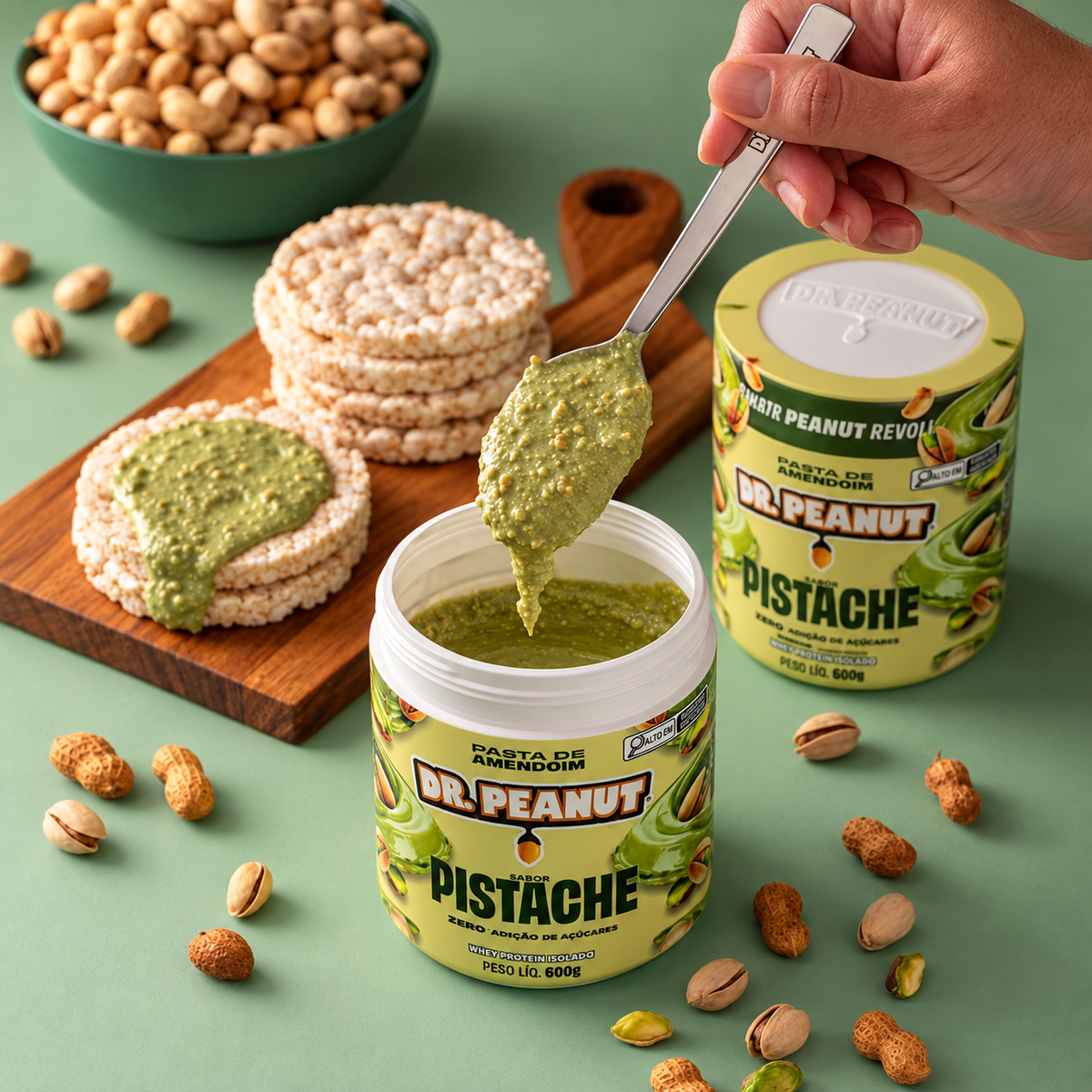 Manteiga de Amendoim Sabor Pistache 600g