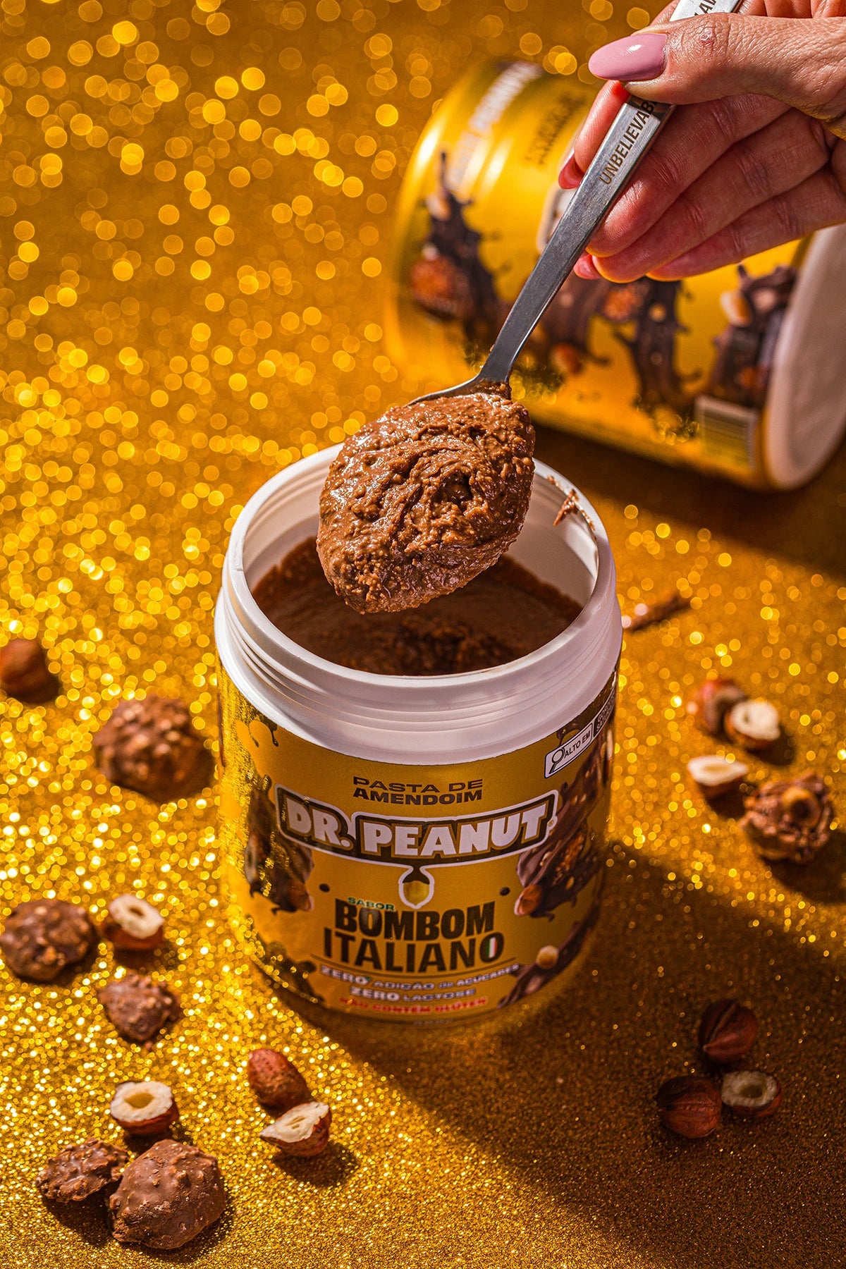 Manteiga de Amendoim Sabor Bombom Italiano 600g