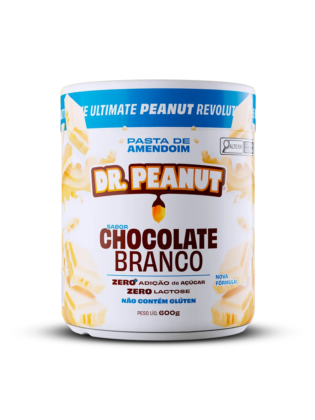 Manteiga de Amendoim Sabor Chocolate Branco 600g