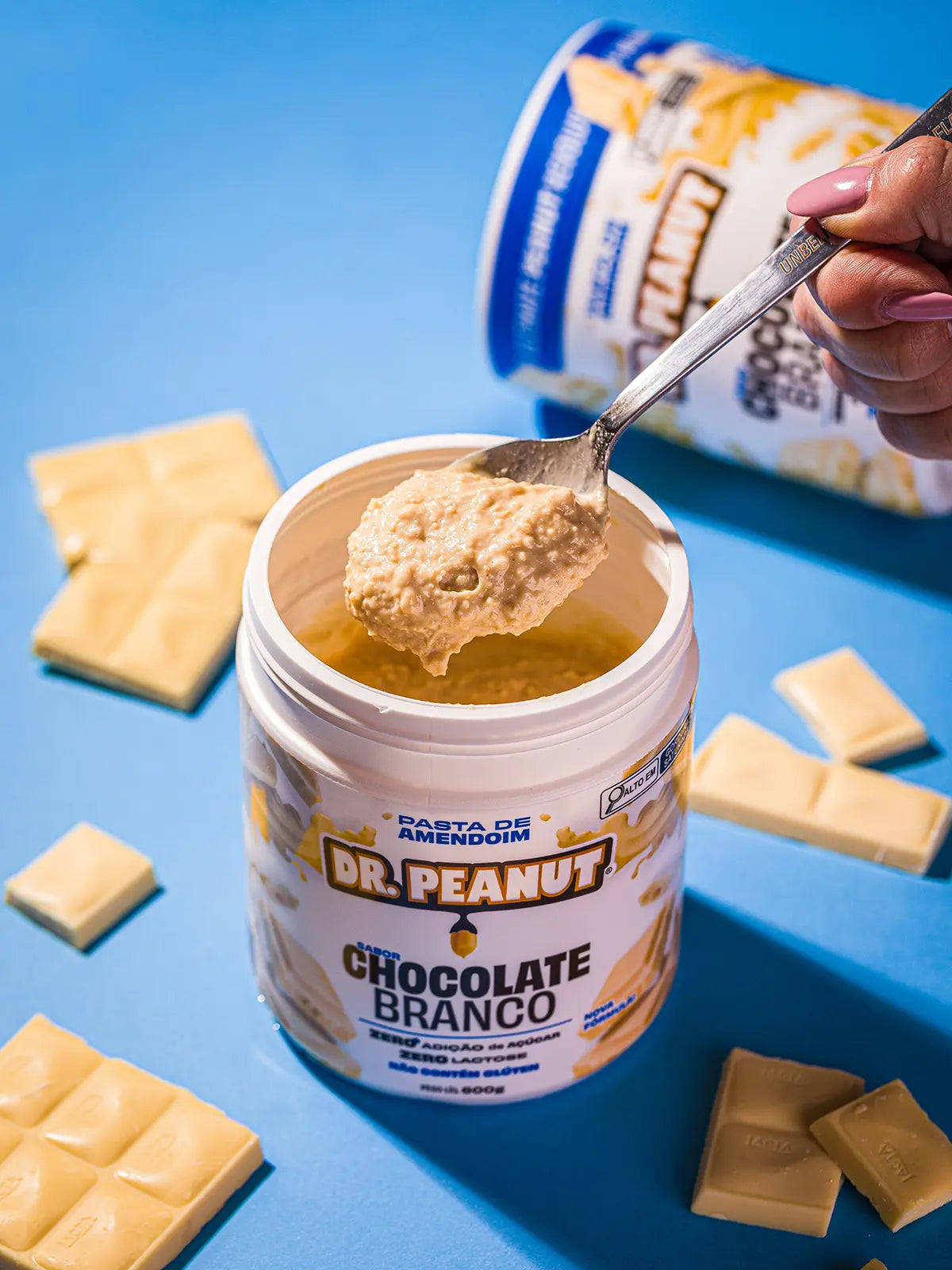 Manteiga de Amendoim Sabor Chocolate Branco 600g