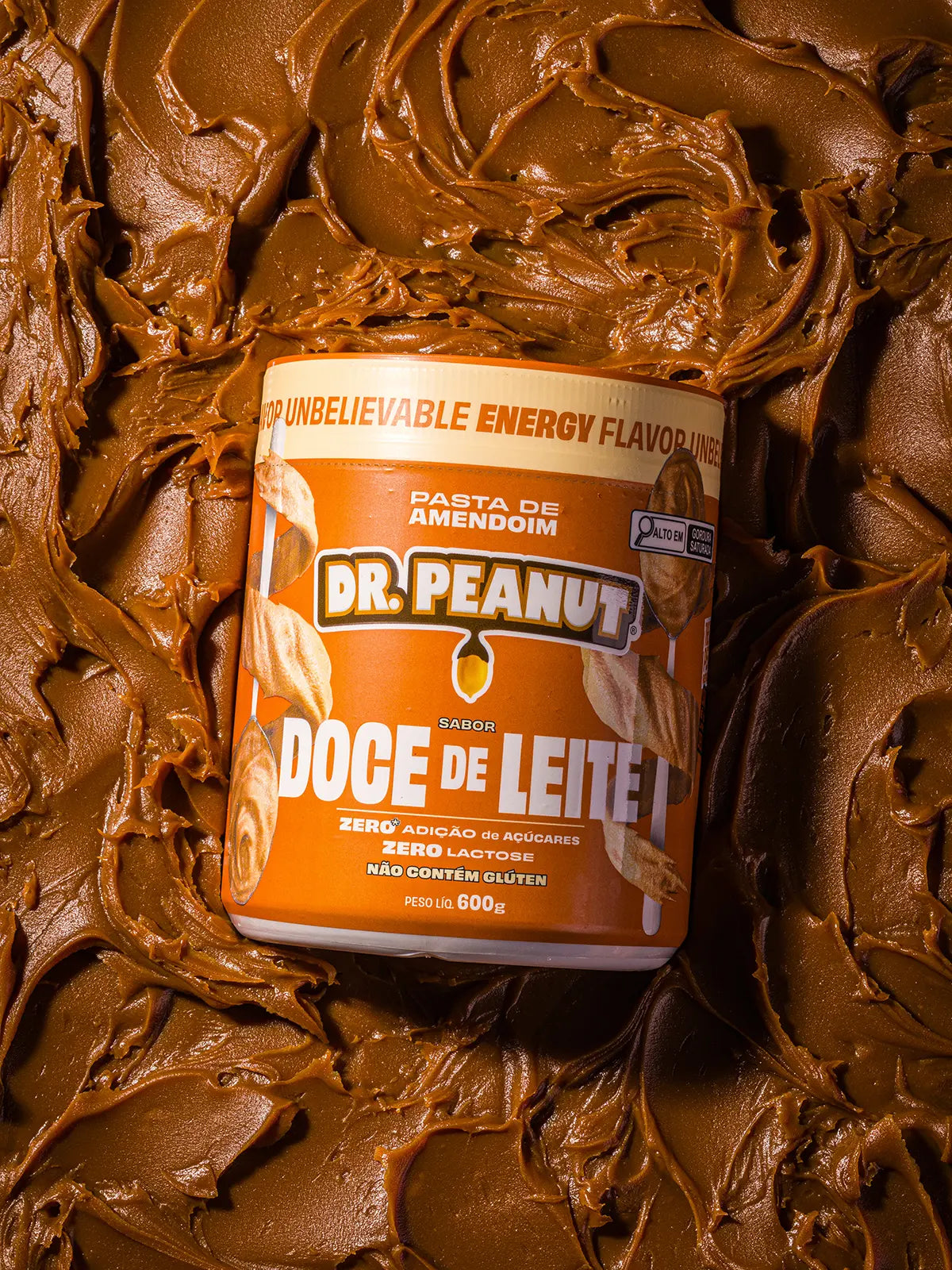 Manteiga de Amendoim Sabor Doce de Leite 600g