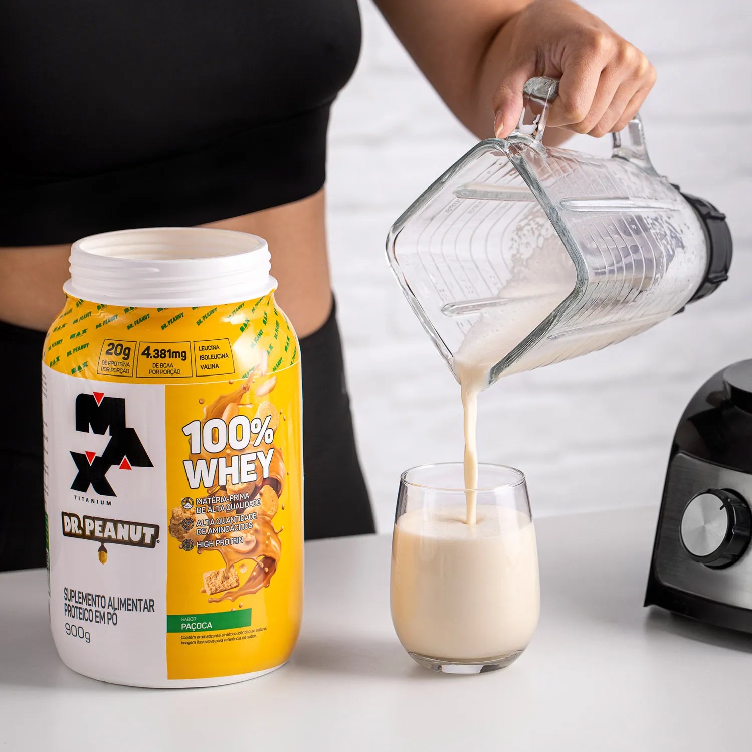 Whey Protein Dr. Peanut 100% Whey 900g - Paçoca